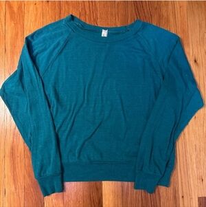 American Apparel Teal Lightweight Dolman Sweatshirt Size S